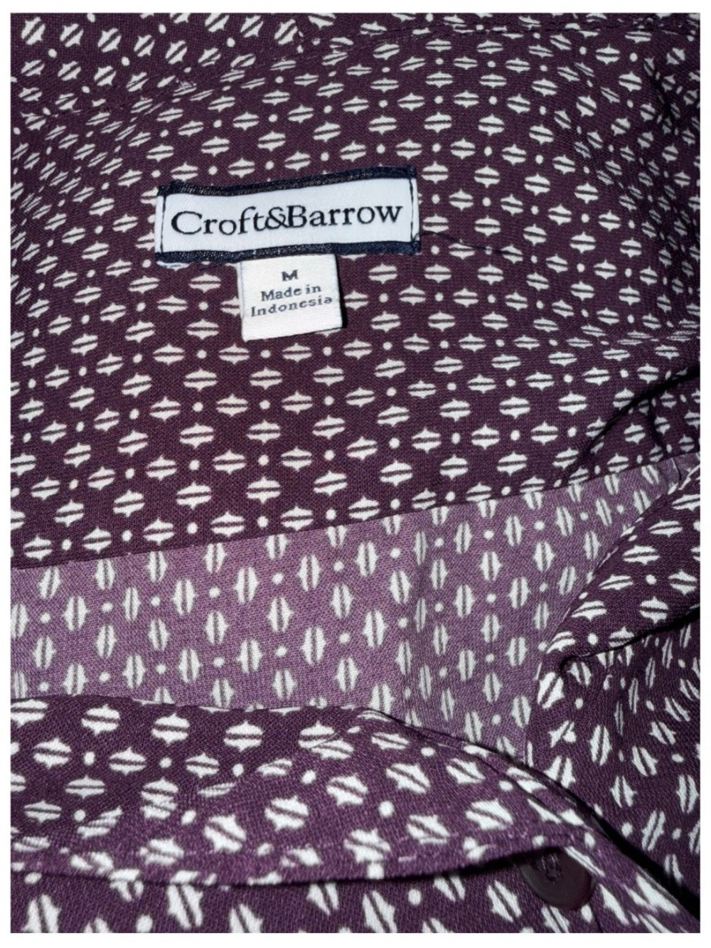 Retro Burgundy Print Blouse Picniccore
Rockabilly Top - Picture 3 of 9